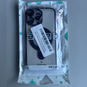 New Case Clear Phone Case for iPhone 15 Pro Max - Black